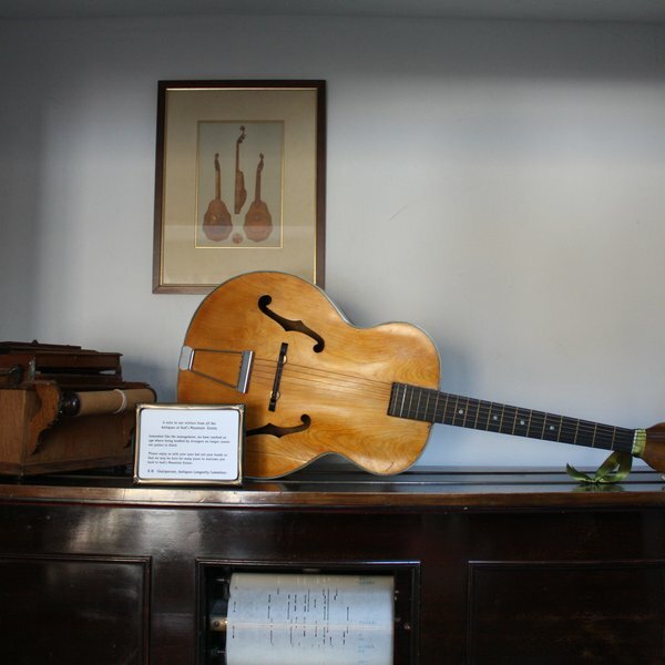 Musical instruments hidden away in the main house.