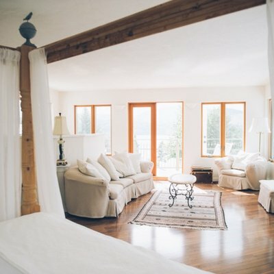 View from the bed in the Penthouse.